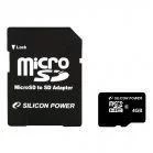 Карта памяти Silicon Power microSD 4 GB + adapter Карта памяти Silicon Power microSD 4 GB + adapter