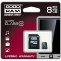 Карта памяти Goodram microSDHC 8GB Class 10 + adapter Карта памяти Goodram microSDHC 8GB Class 10 + adapter