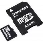 Карта памяти microSDHC Transcend 4 GB Class 4 + адаптер Карта памяти microSDHC Transcend 4 GB Class 4 + адаптер