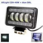 Светодиодная фара ближнего света AllLight CZH-40W + blue DRL Светодиодная фара ближнего света AllLight CZH-40W + blue DRL