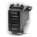 Разъем USB в штатную заглушку Carav 17-106 Nissan / 2 порта: аудио + зарядное устройство Разъем USB в штатную заглушку Carav 17-106 Nissan / 2 порта: аудио + зарядное устройство
