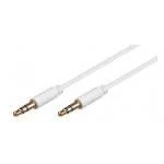 Кабель AUX AWM 110-01 Jack 3.5mm 0.5 м белый (папа-папа) Кабель AUX AWM 110-01 Jack 3.5mm 0.5 м белый (папа-папа)