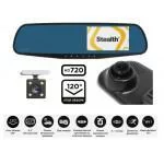 Зеркало заднего вида с двухканальным HD видеорегистратором Stealth DVR ST 120 Зеркало заднего вида с двухканальным HD видеорегистратором Stealth DVR ST 120