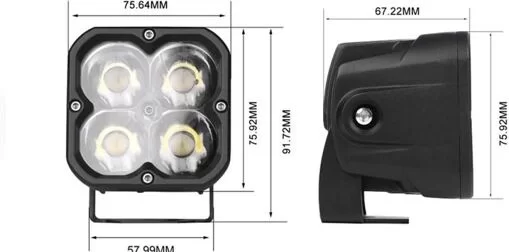Светодиодная фара дальнего света Aled 3012 20W 6000K 6G3310 (2шт.)