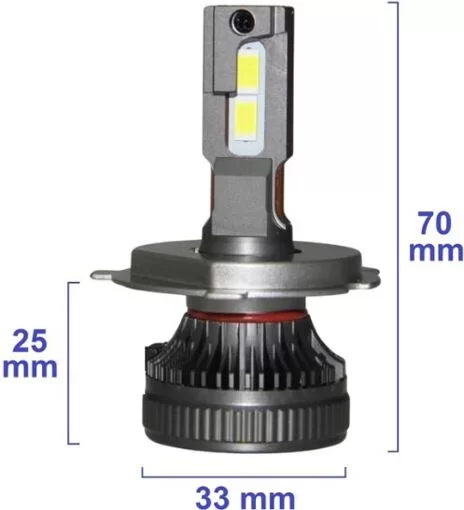 Лампы светодиодные QLine DualVision 65W H7 24V 6000K (2шт.)