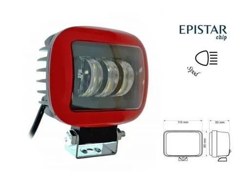 Светодиодная фара ближнего света AllLight 30W (A) 3chip spot (Red)