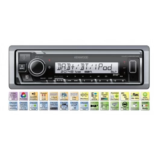 Медіа-ресивер Kenwood KMR-M505DAB Marine