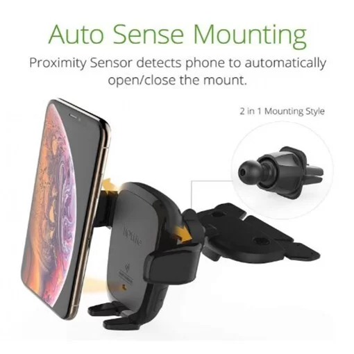 Автокріплення для смартфону iOttie AutoSense Automatic Wireless Charging CD/Air Vent Mount HLCRIO164
