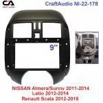 Рамка переходная CraftAudio NI-22-178 NISSAN Almera/Sunny 2011-2014 9" Рамка переходная CraftAudio NI-22-178 NISSAN Almera/Sunny 2011-2014 9"